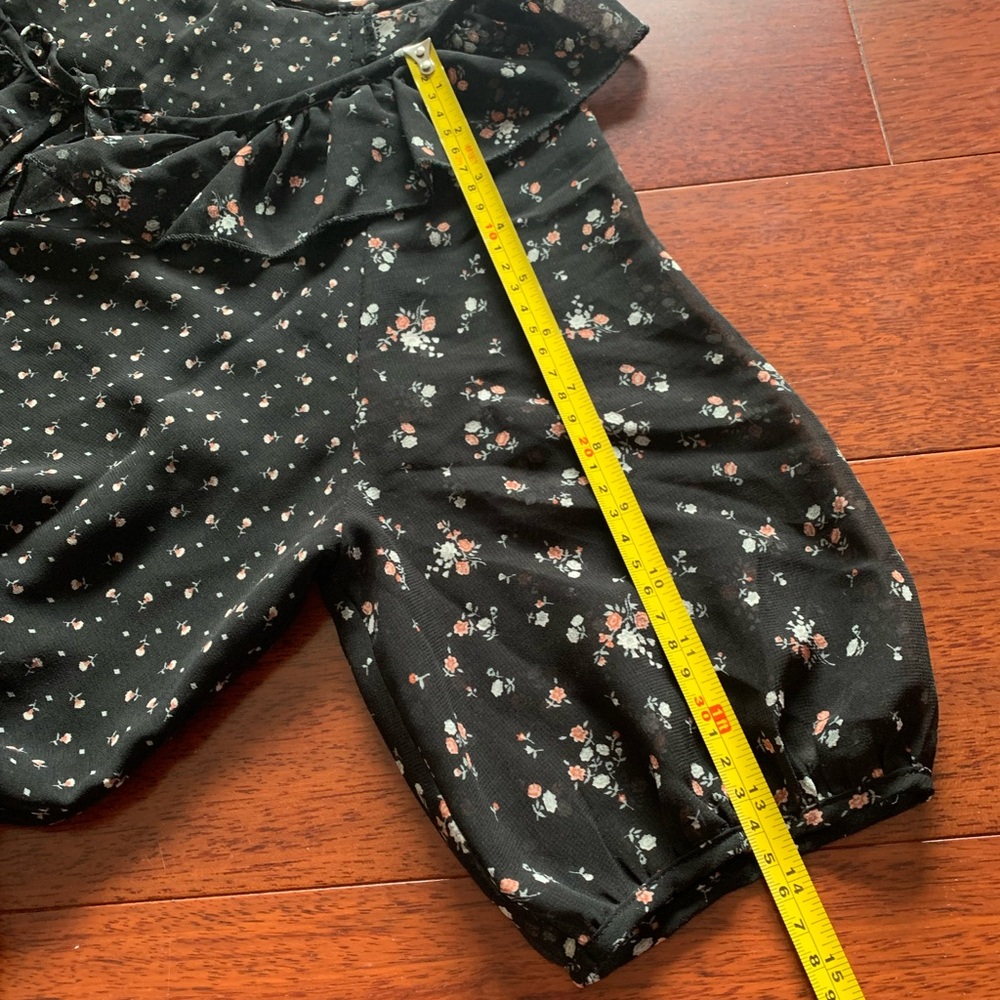 Black Floral Dress, Size M - Picture 10 of 13
